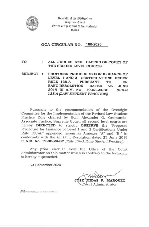 jeps microsite|OCA CIRCULAR NO. 287.